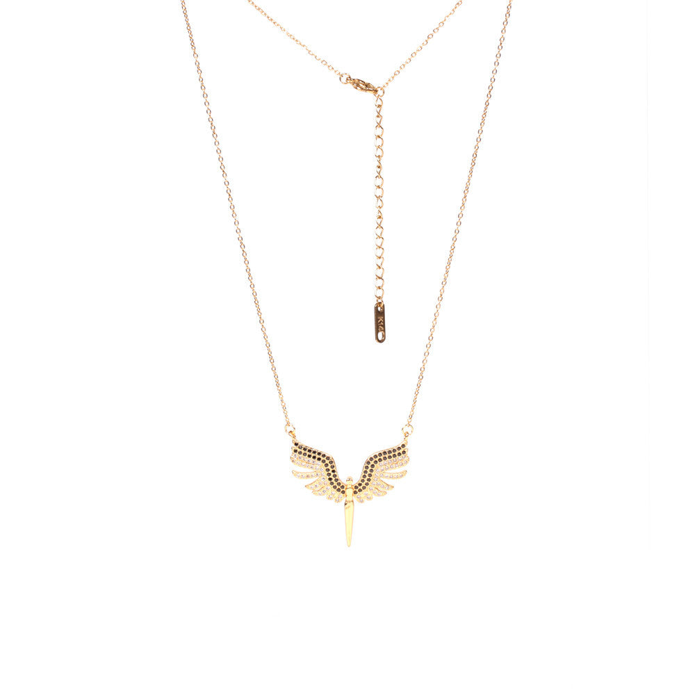 Bronze Angel Wings Necklace MIC-TianY018