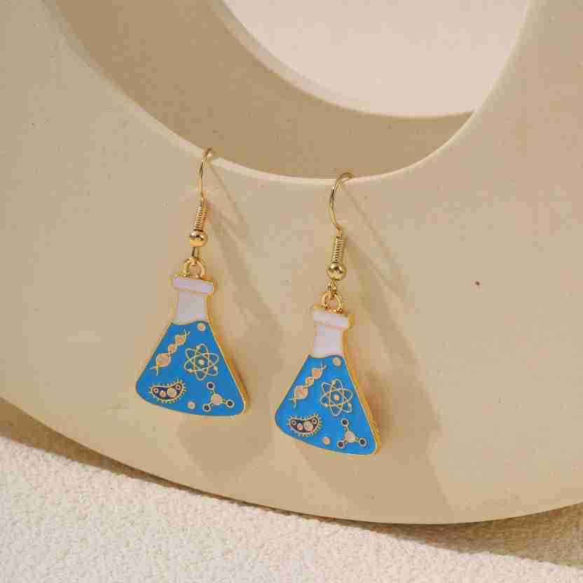 Alloy gene chemical microscope earrings (Minimo de compra 2) MIC-KuL002