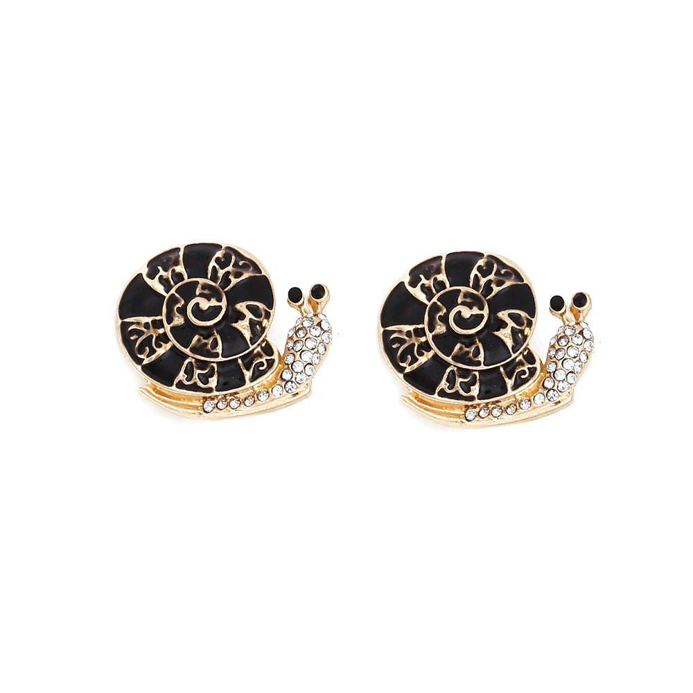 Alloy Diamond Snail Earrings MIC-ManY042