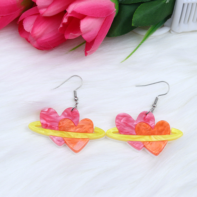 Acrylic Sweet Love Earrings MYA-DuA087