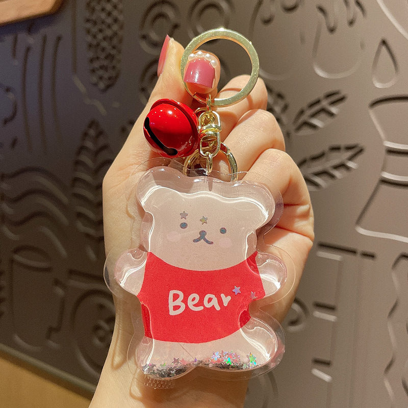 cartoon into oil kitten duck bear keychain（M）MXiong003