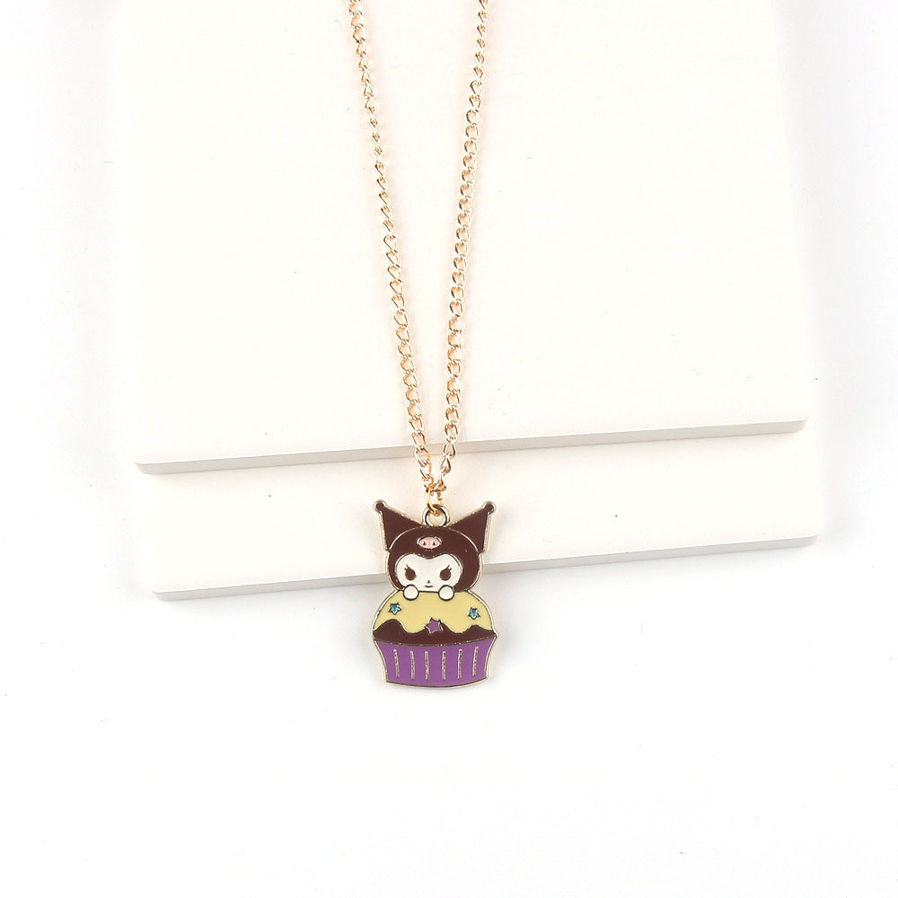 Alloy Purple Devil Necklace Minimo de compra 2 MIC-FuY001