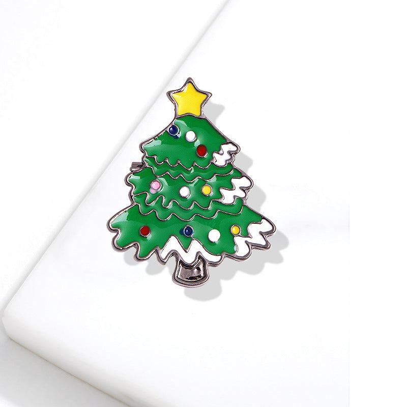 Alloy metal badge Christmas tree brooch (Minimo de Compra 2) MIC-WeiD004