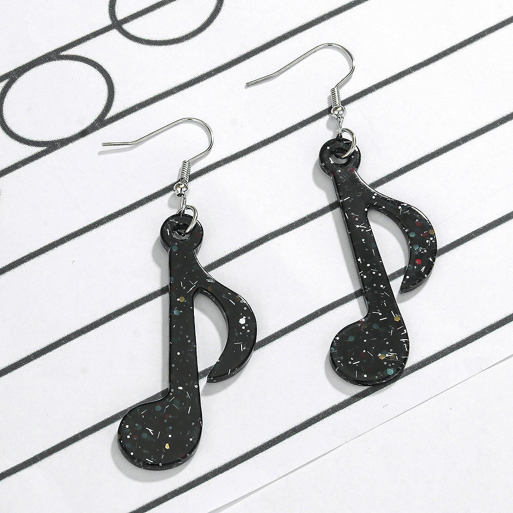 Acrylic Colorful Music Symbol Earrings (Minimo de compra 2) MIC-ManT023