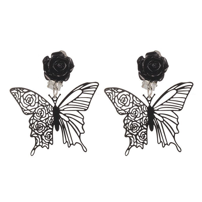 Alloy simple and versatile butterfly ear clip (Minimo de Compra 2) MIC-HaoL002