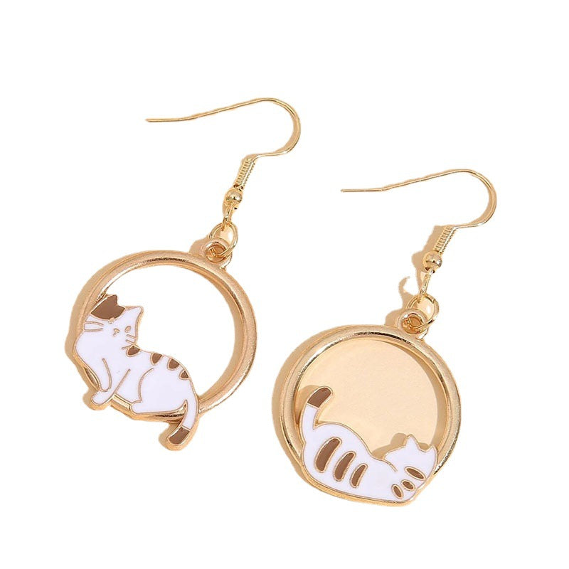 Acrylic Moon Cat Star Earrings (Minimo de compra 2) MIC-JianL003