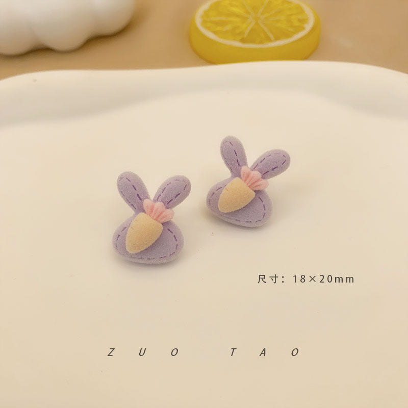 Flocking New Love Flower Earrings MIC-XingW005