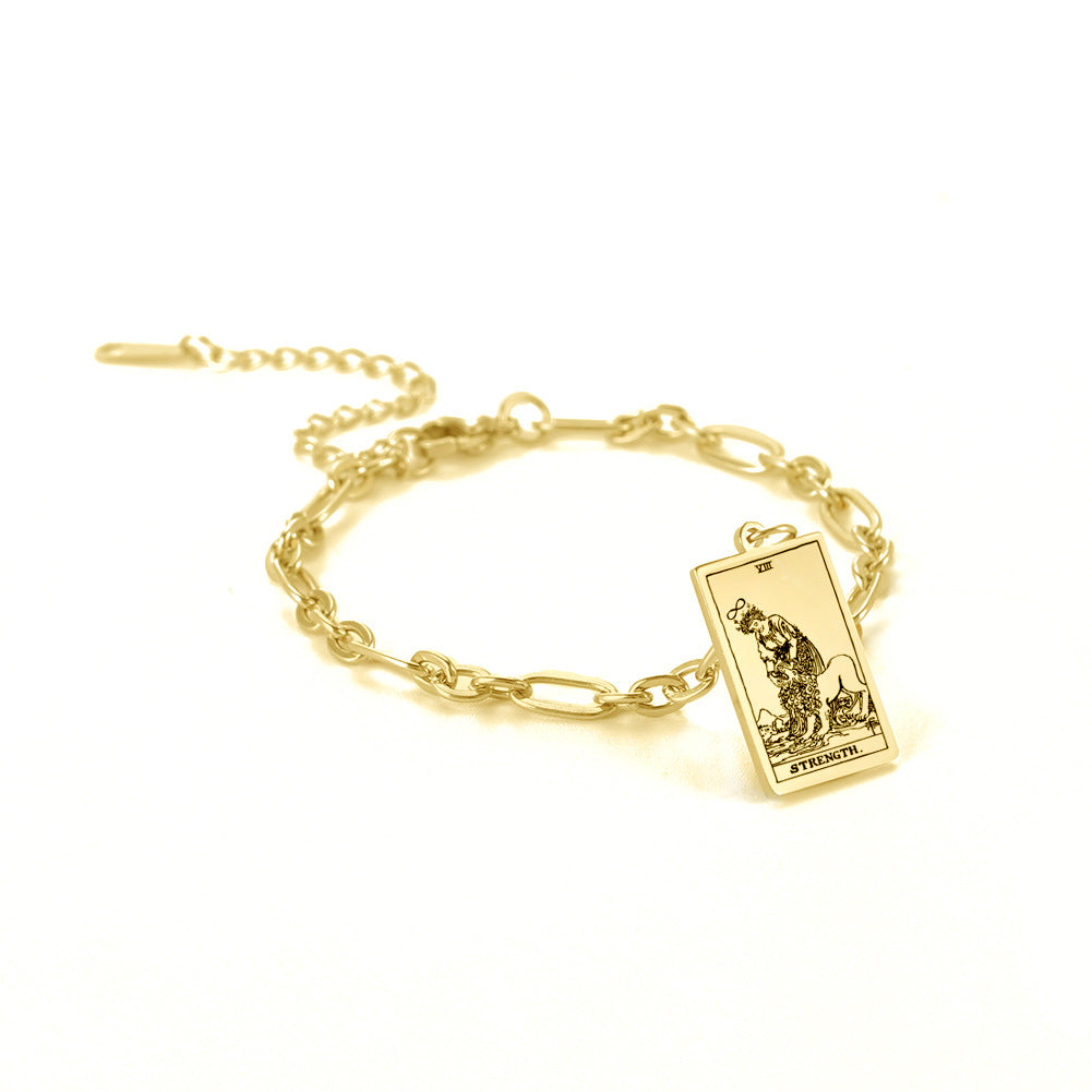 Bracelet Stainless Steel Twelve Tarot Cards Series QiJu009