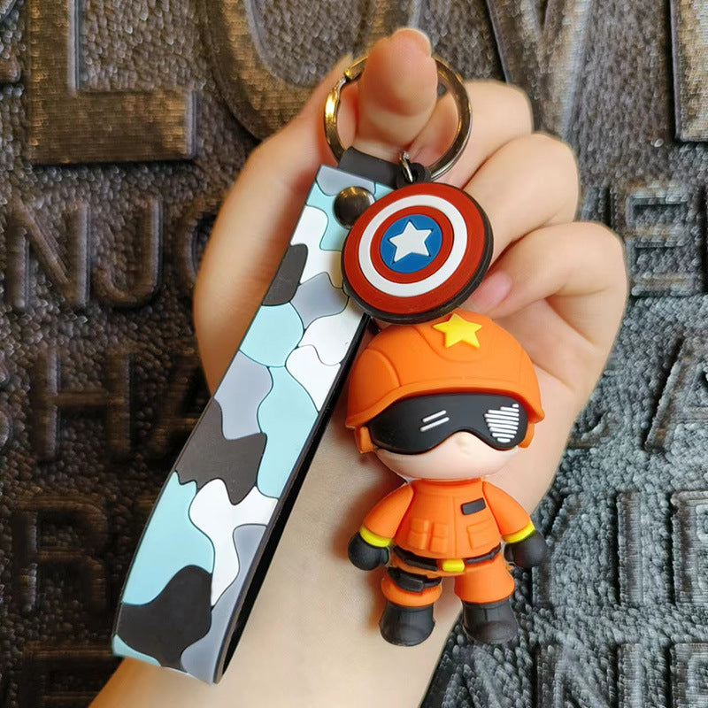 PVC cute soldier doll keychain MIC-FeiR016