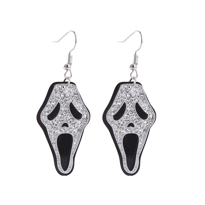 Acrylic New Skull Teeth Earrings (Minimo de Compra 2) MIC-ChouT036