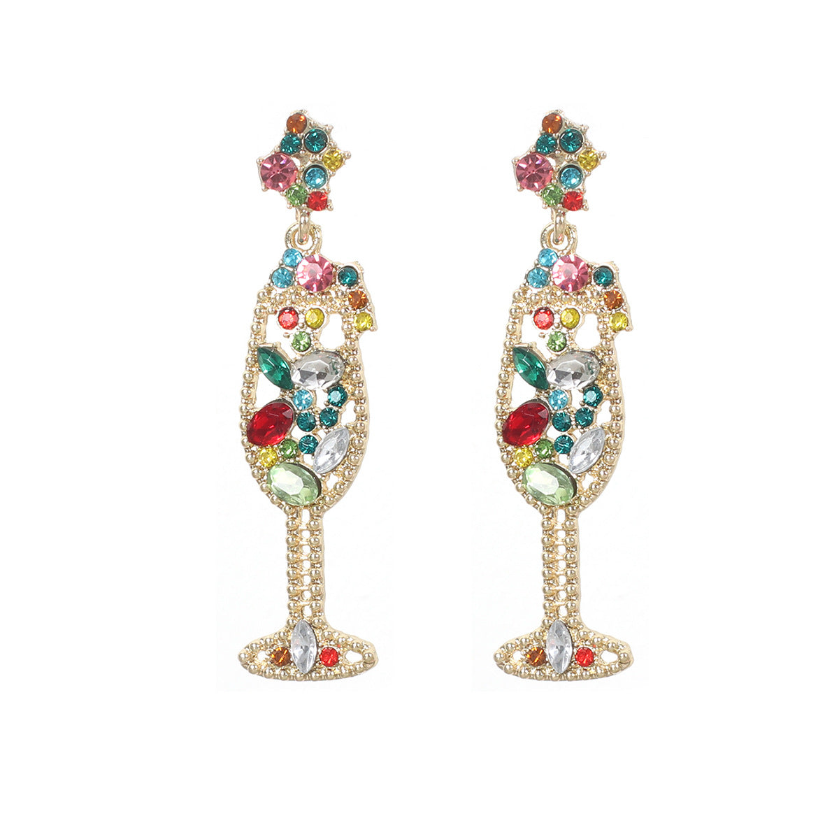 Alloy Fashion Wine Cup Earrings (Minimo de compra 5) MIC-YiRan004