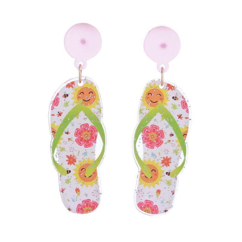 Alloy acrylic Hawaiian beach earrings MIC-ChouT054