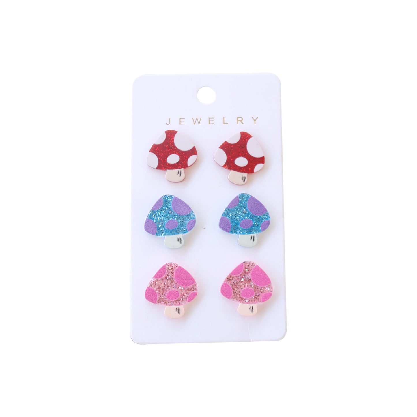 Alloy acrylic mushroom three piece set earrings MIC-OuG123