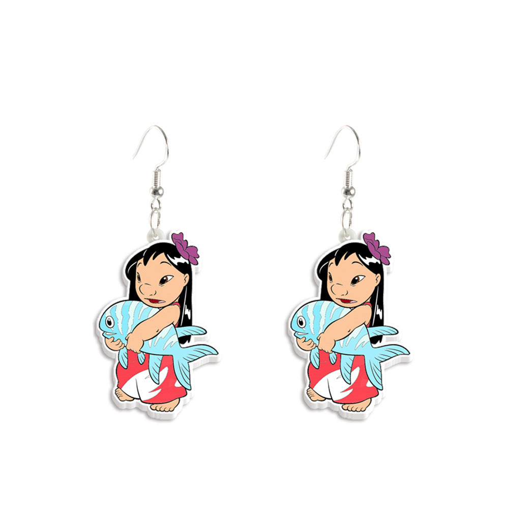 Alloy cartoon cute earrings (Minimo de Compra 2) MIC-ZhaoH002