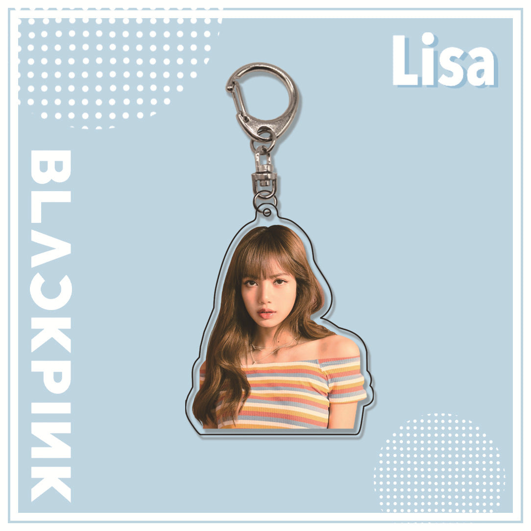 Acrylic pink ink double-sided blackpink keychain (Minimo de Compra 2)  MYA-ManM014