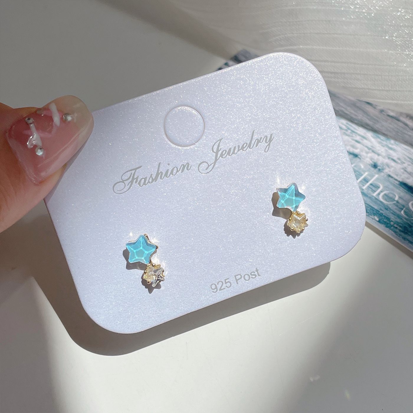 Alloy Ocean Series Blue Earrings MIC-ShuangX045