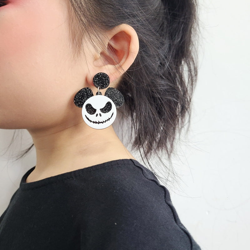 Acrylic Terror Ghost Earrings MIC-XueP125