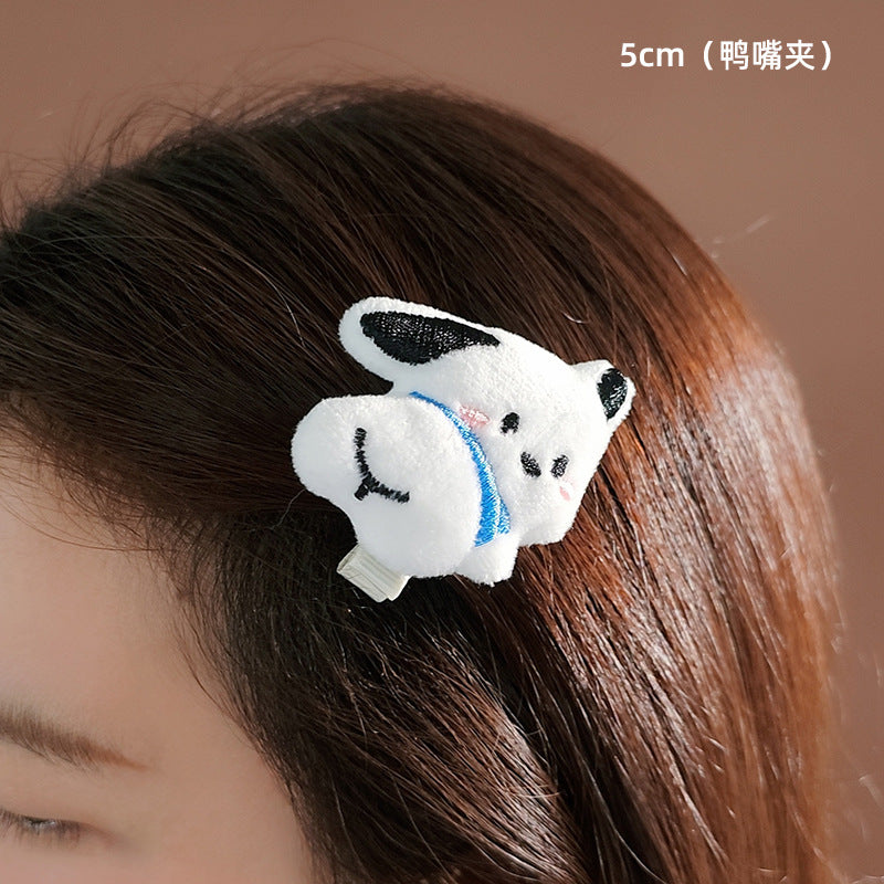 Plush cute little cat and fish hair clip MIC-WoD002