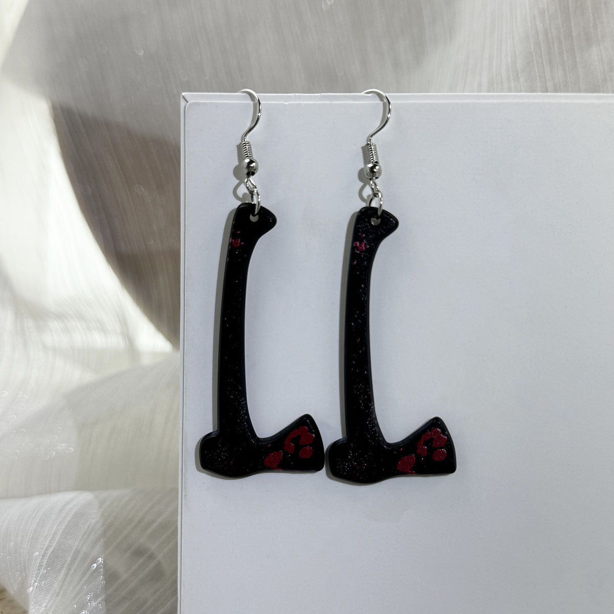 Alloy Bloodstained Axe Scissors Earrings MYA-MDD173