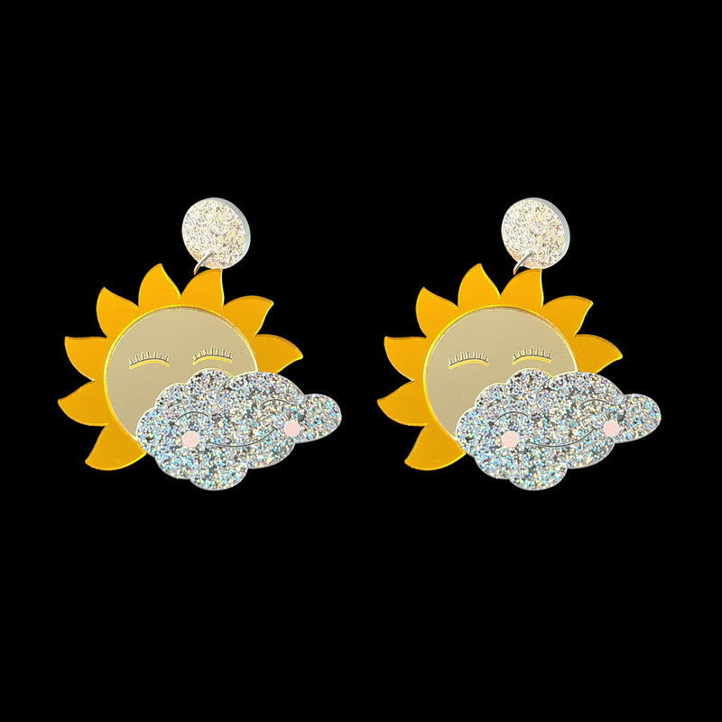 Acrylic sun earrings MYA-XueP060