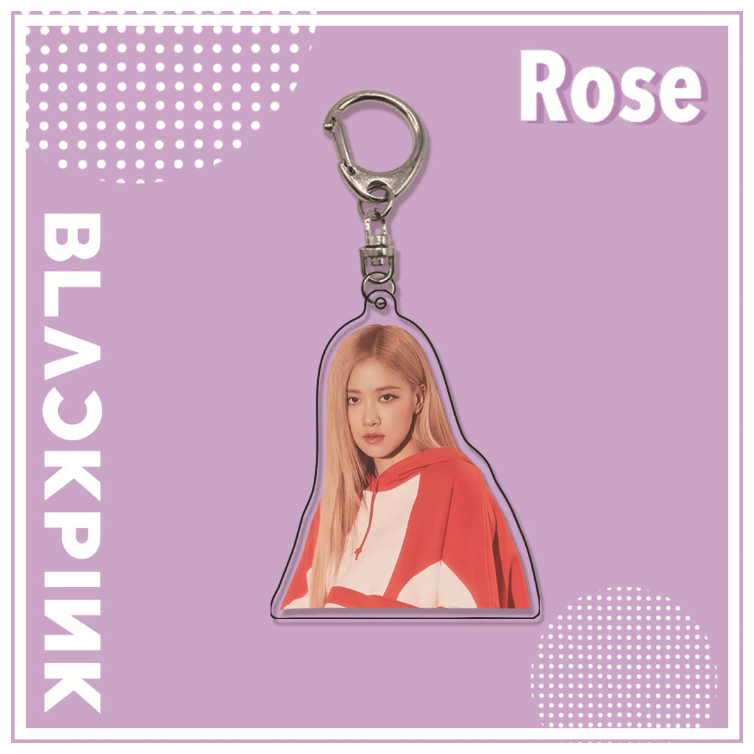 Acrylic pink ink double-sided blackpink keychain (Minimo de Compra 2)  MYA-ManM010