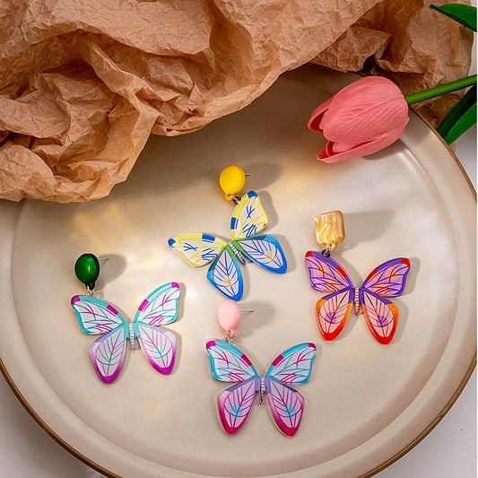 Alloy Summer Butterfly Earrings MYA-MDD158