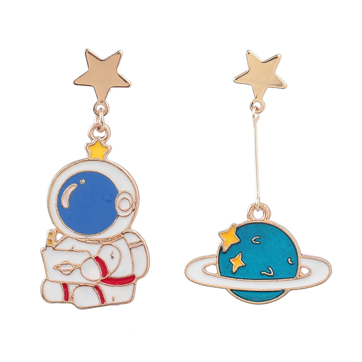 Alloy Planet Rocket Astronaut Earrings MIC-JiuL002