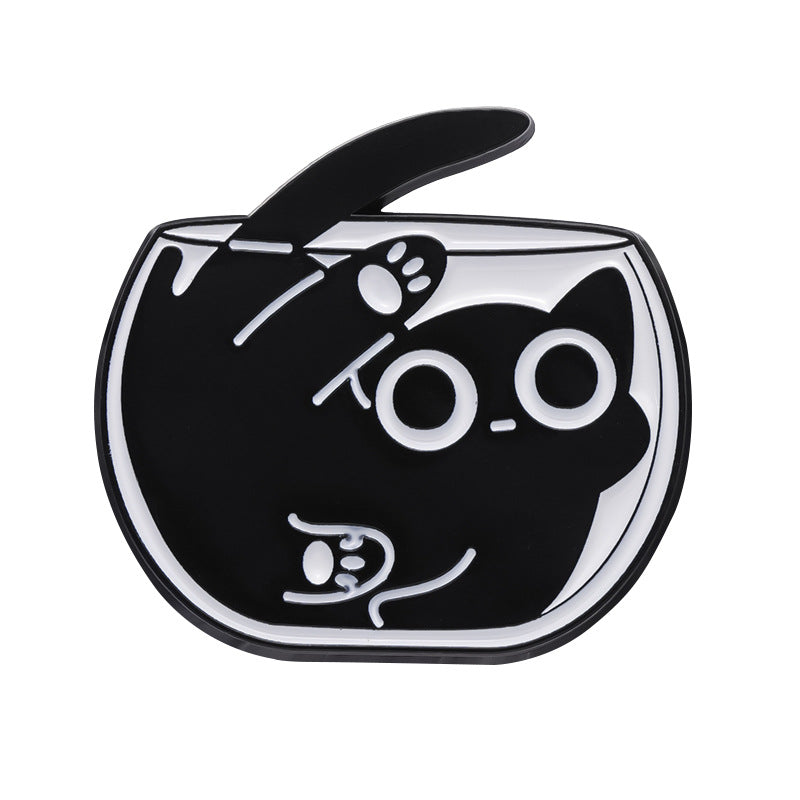 Alloy cute black cat brooch MIC-ZhuoB017