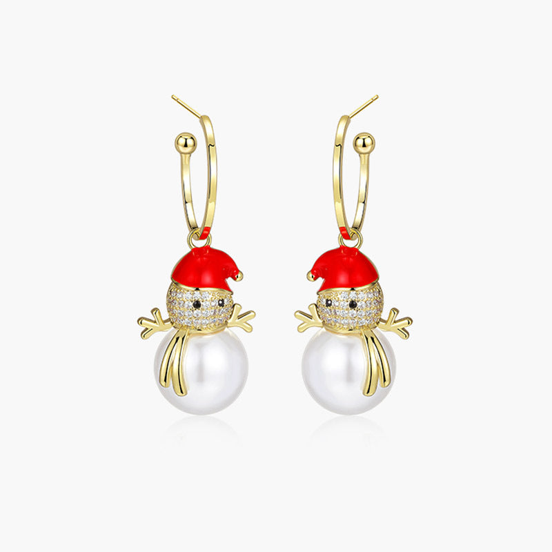 Alloy Christmas series earrings (Minimo de Compra 2) MYA-DuoL010