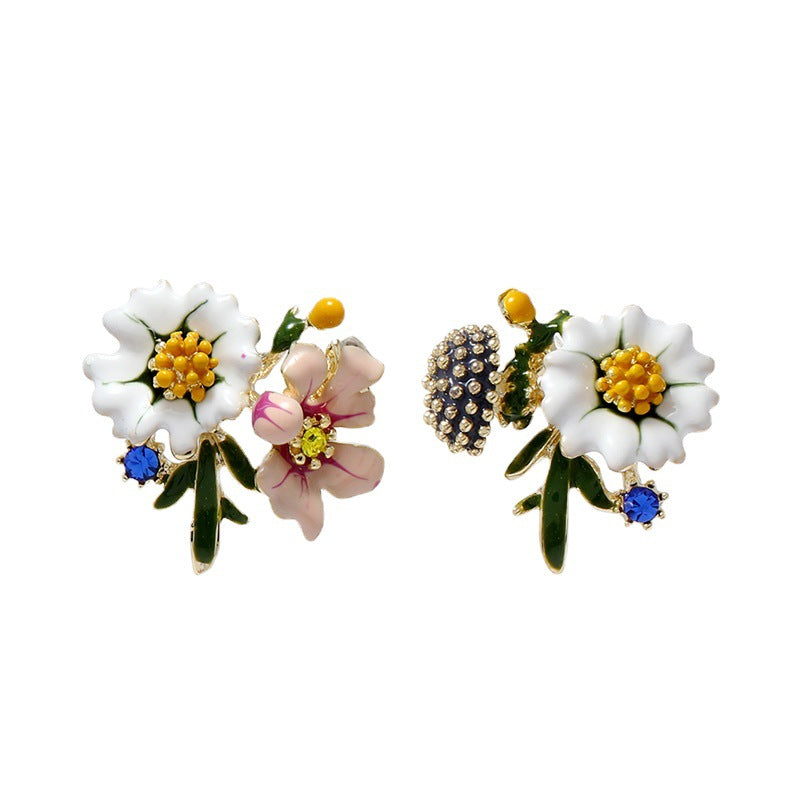 Alloy Daisy Flower Earrings (Minimo de compra 2) MYA-BiShang002