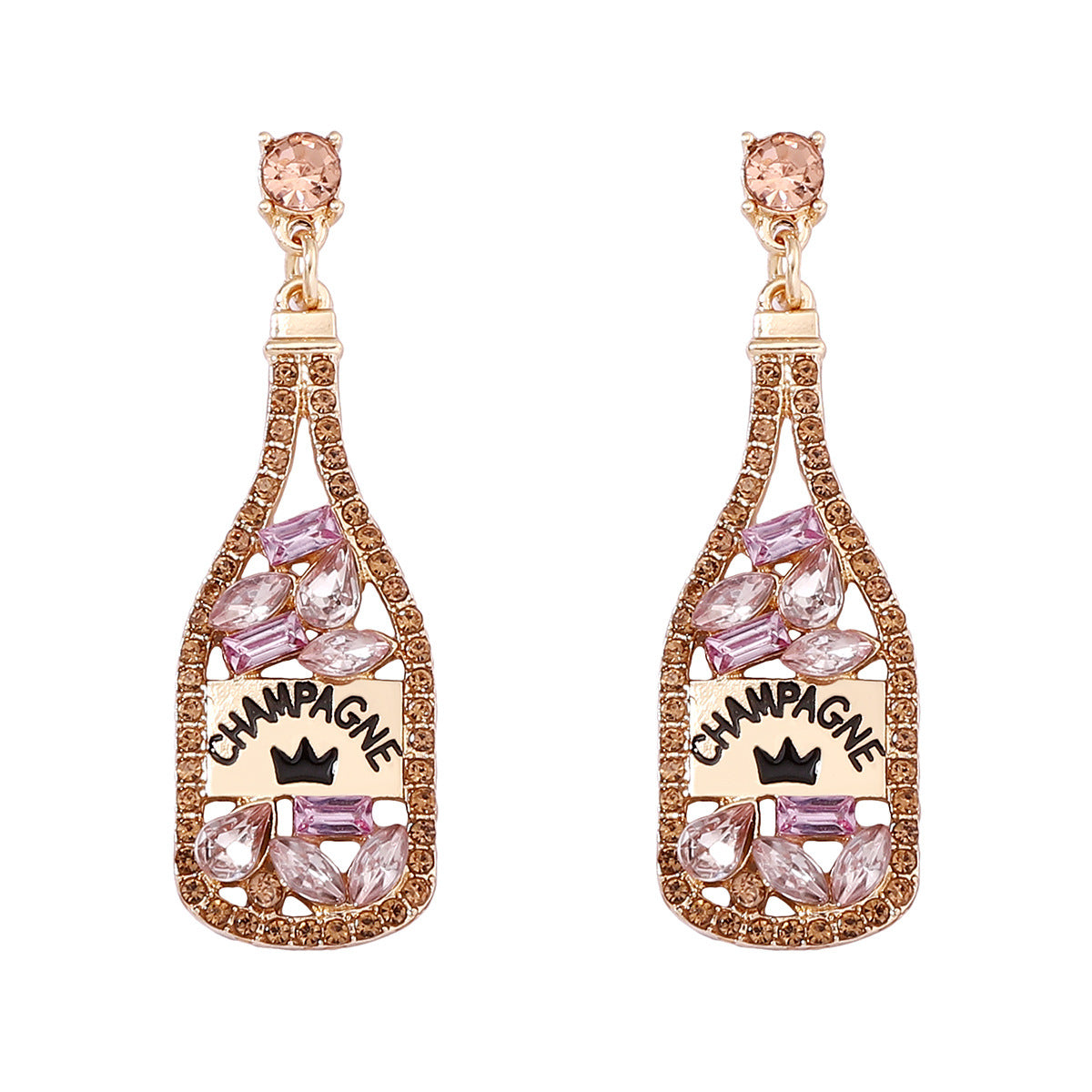 Alloy Letter Wine Bottle Earrings MIC-YueL017