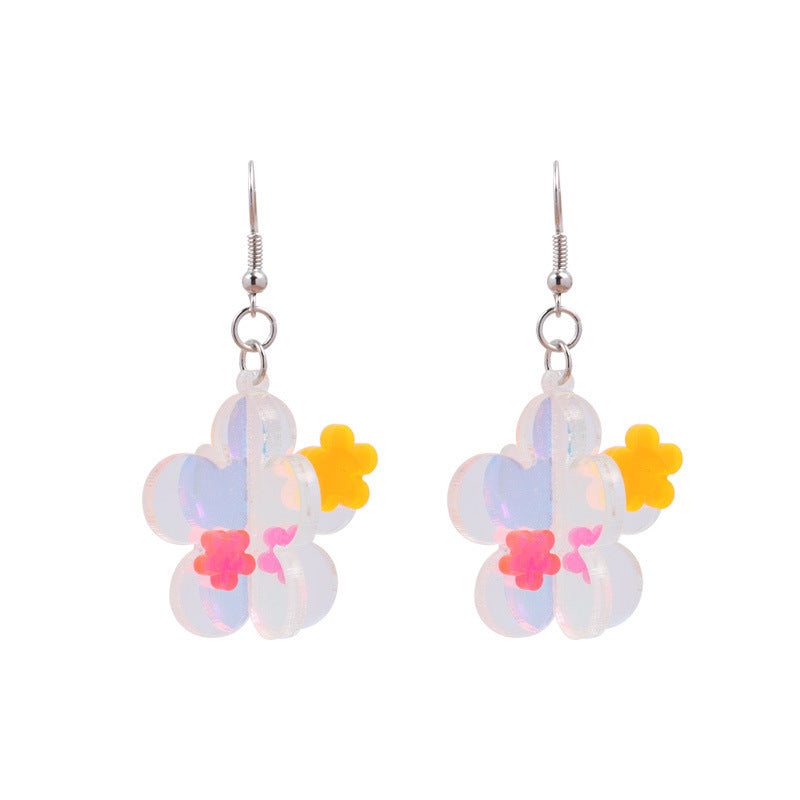 Acrylic exaggerated flower earrings MIC-JianL010