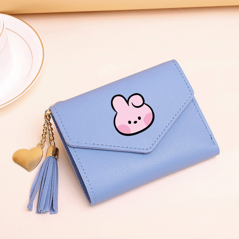 PU card bag tassel short wallet MIC-XingY016