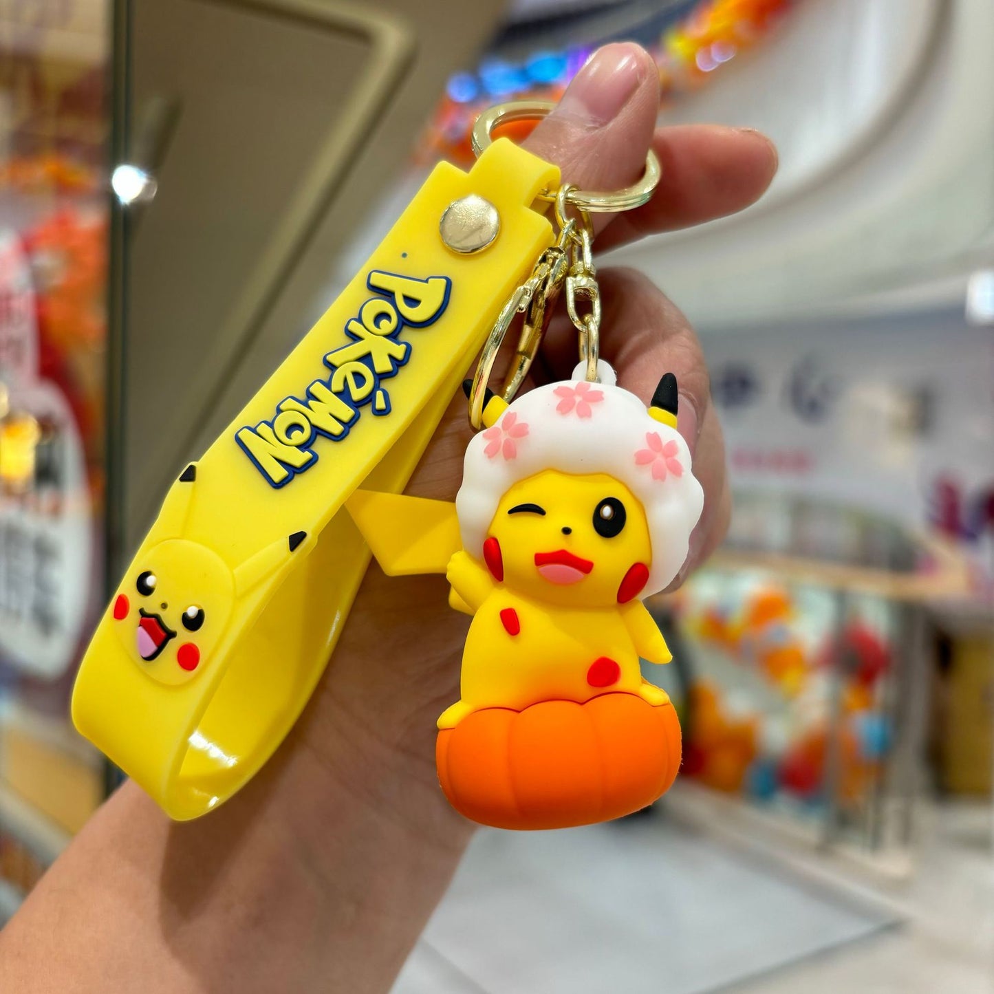 PVC cartoon pumpkin skin kachu keychain MIC-PengY051