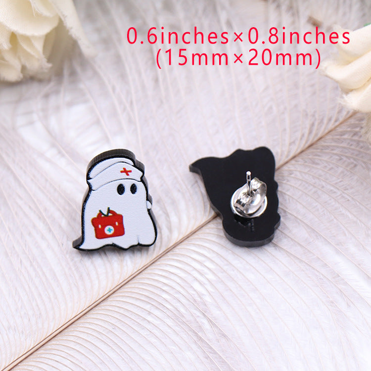 Acrylic Halloween Fashion Earrings (Minimo de compra 5) MIC-XiaoY038