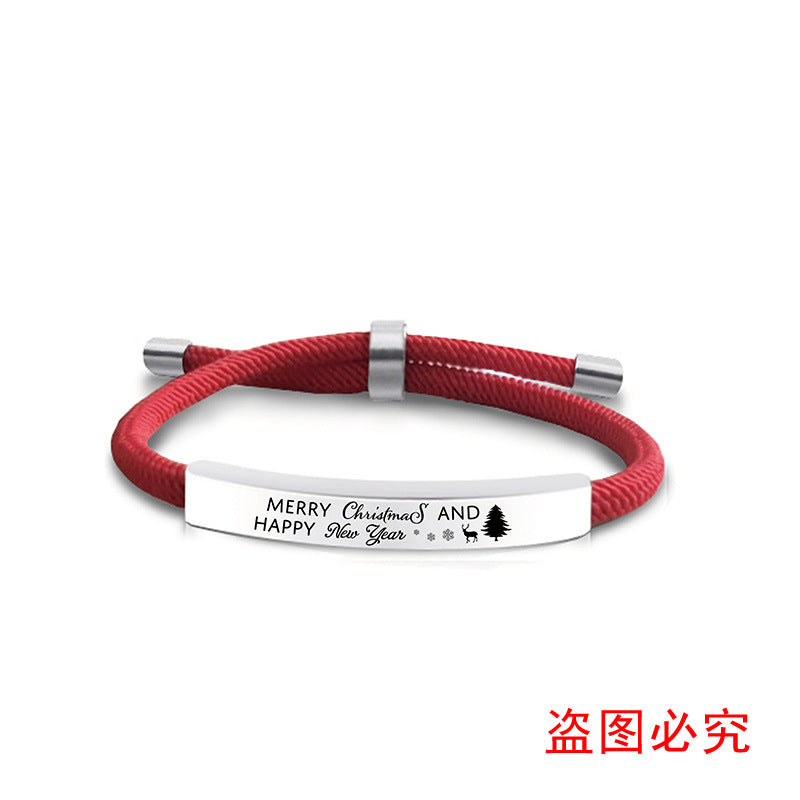 Bracelets Stainless Steel Woven Rope Christmas Gifts GangG017