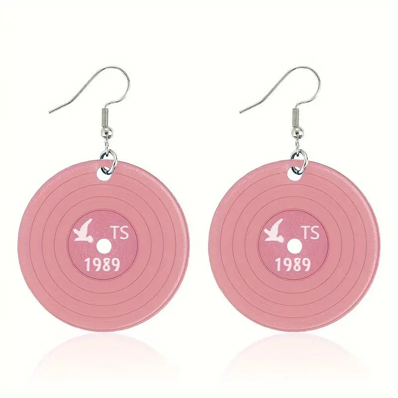 Alloy Taylor vinyl record earrings MYA-JiaY019