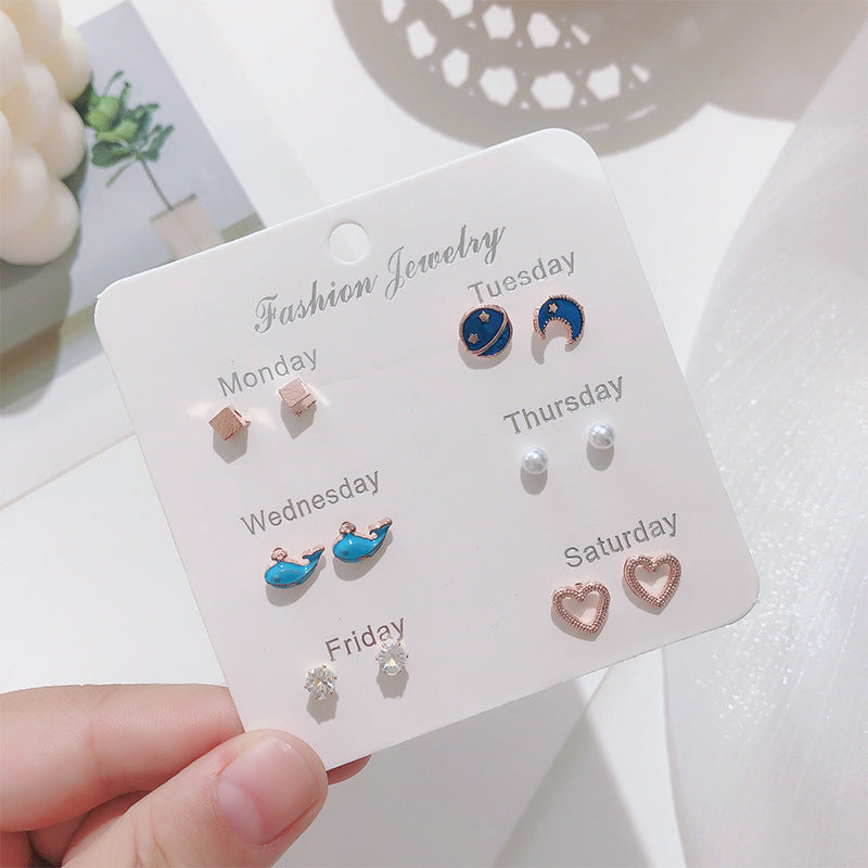 Alloy pearl bow earrings (Minimo de Compra 5) MIC-ShiY013