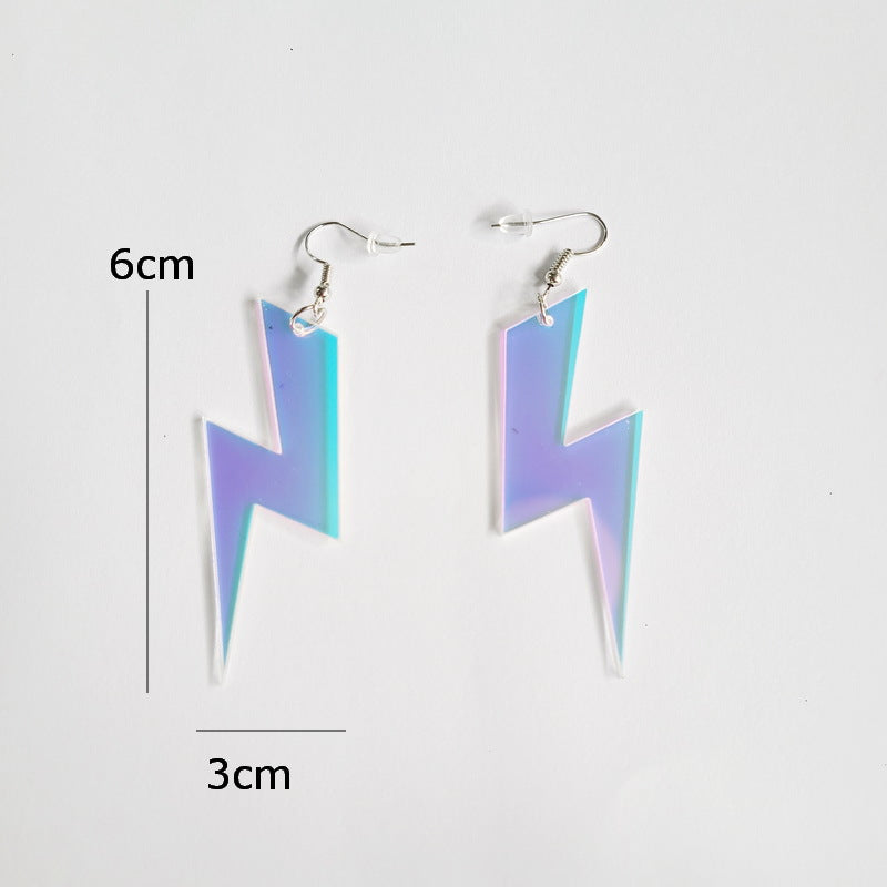 Acrylic exaggerated hollow pentagonal star earrings MIC-XueP150