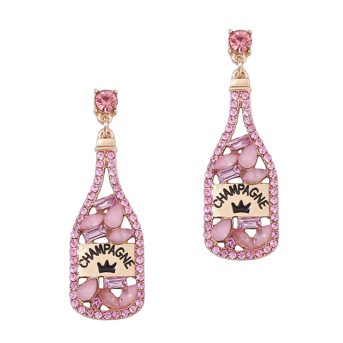 Alloy Letter Wine Bottle Earrings MIC-YueL017