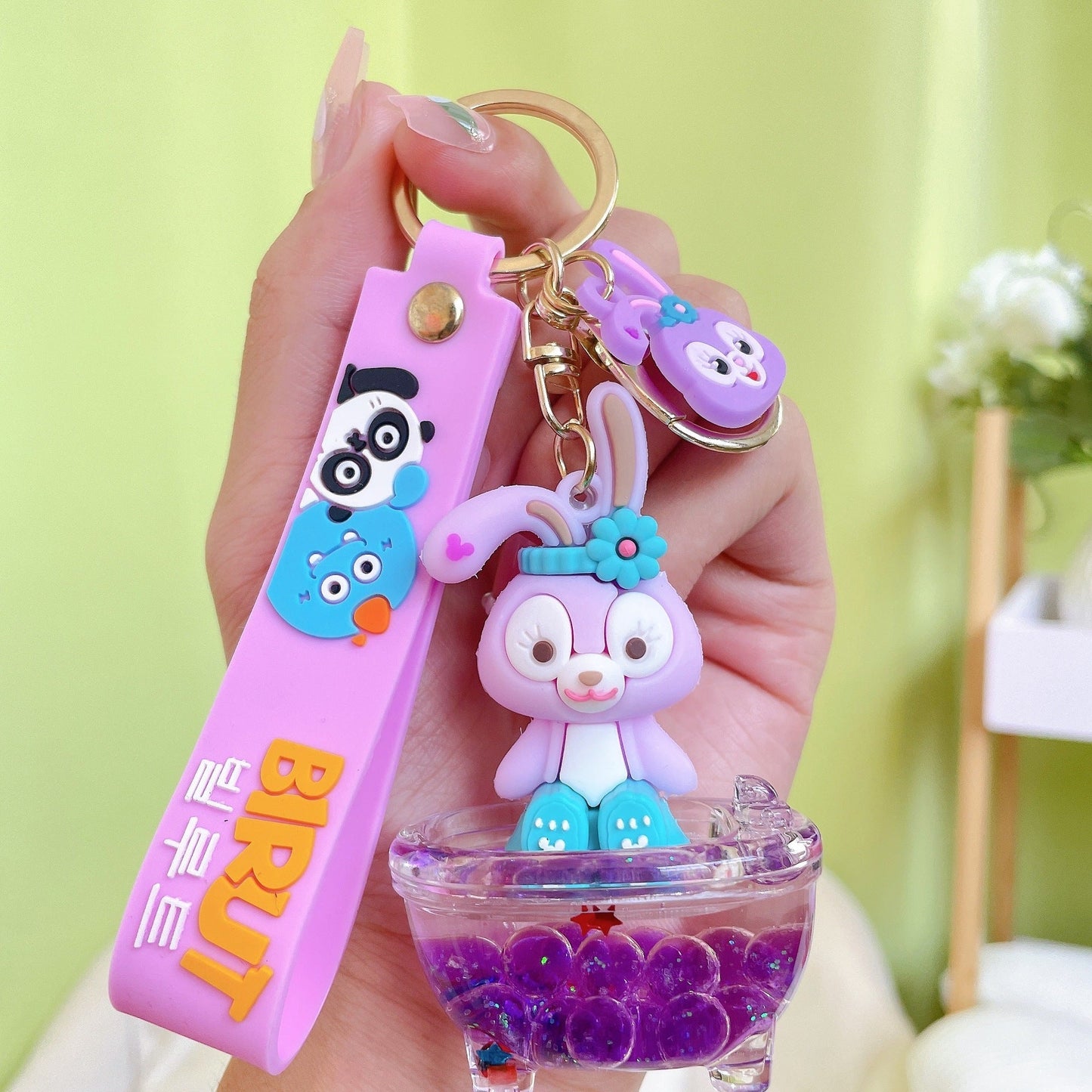 PVC new quicksand cartoon keychain MIC-YanG005