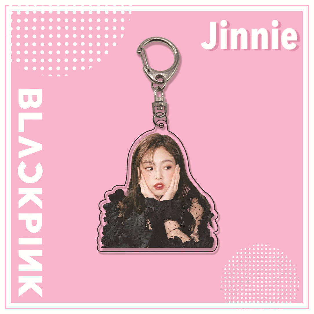 Acrylic pink ink double-sided blackpink keychain (Minimo de Compra 2)  MYA-ManM013