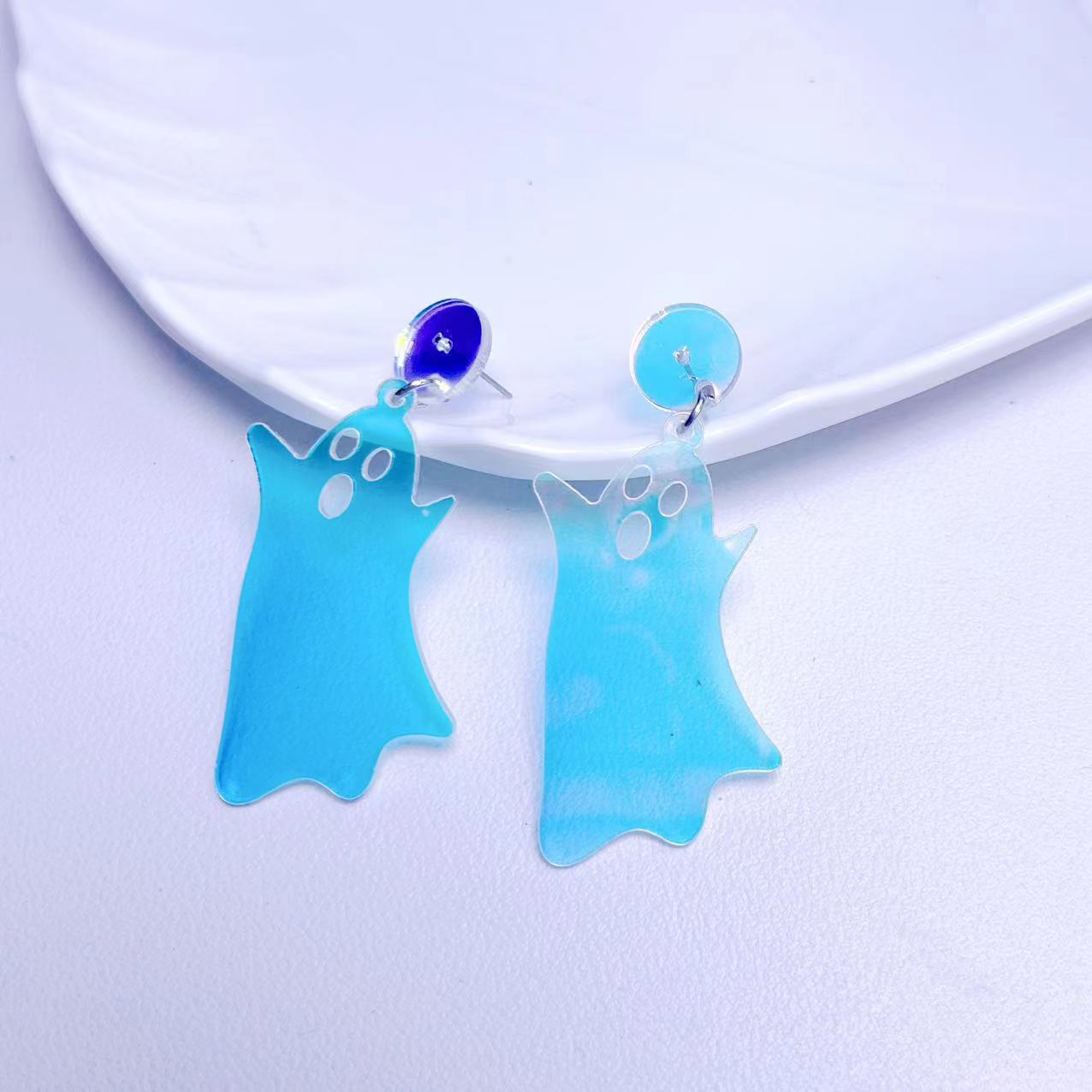 Acrylic Halloween Ghost Earrings (Minimo de compra 2) MIC-AnD011