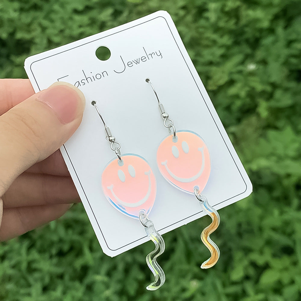 Acrylic New Happy Balloon Earrings (Minimo de compra 2) MIC-ManT027