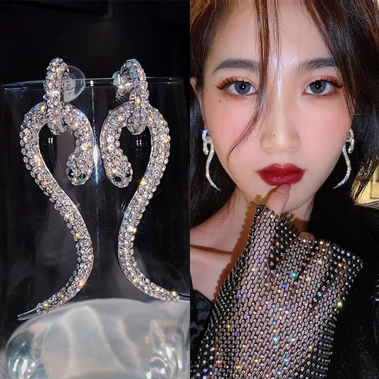 Alloy Fashion S Snake shaped Earrings MIC-DongJ002