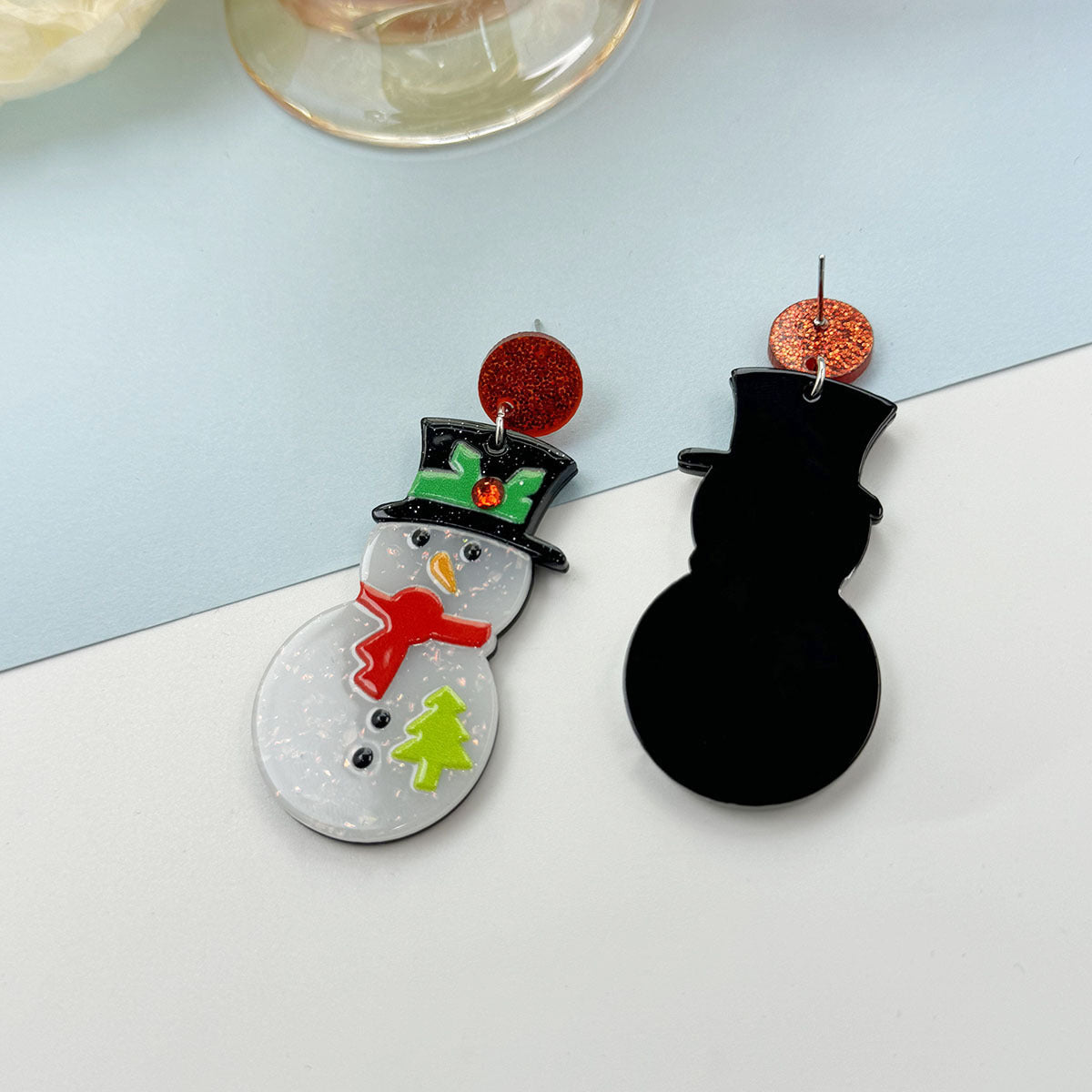 Alloy cartoon cute Santa Claus earrings MIC-MDD179