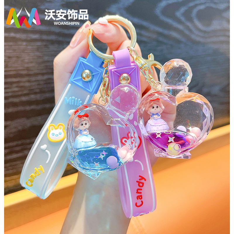 Oil Mermaid Perfume Bottle Keychain GSWA011