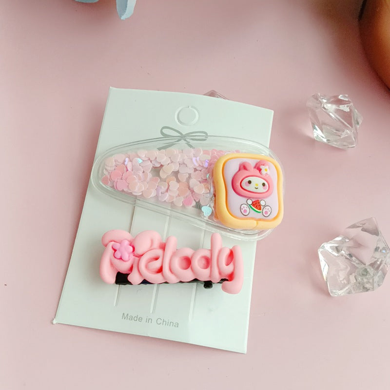 Resin cartoon cute hair clip (Minimo de compra 12) MIC-ZiZ003