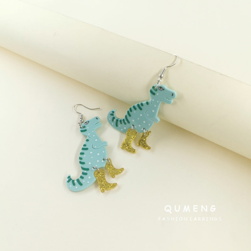 Acrylic Dinosaur Boots Earrings (Minimo de Compra 2) MIC-QingM023