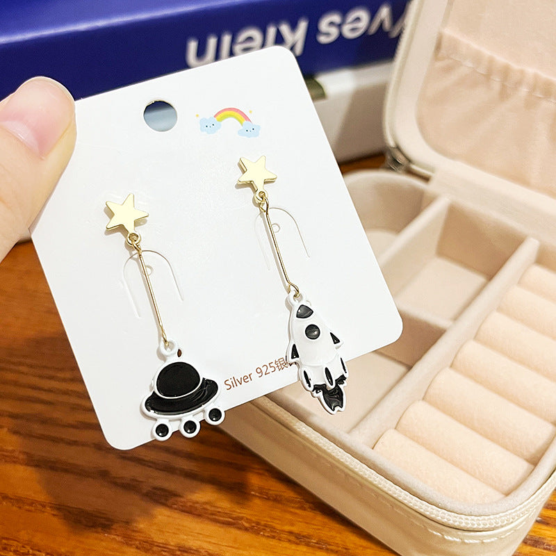 Alloy panda cat earrings MIC-HongC011